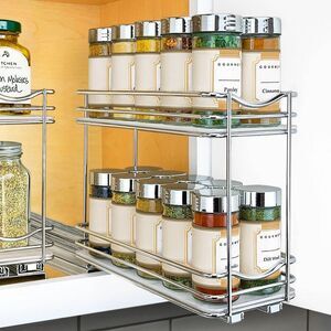 Lynk Professional -  Slide Out Double Spice Rack Uppe Silver
